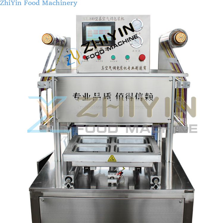 Mutton Beef Roll Box Filling Nitrogen Packaging Machine Cooking Hot Pot Meat Piece Box Sealing Machine Box Sealing Machine