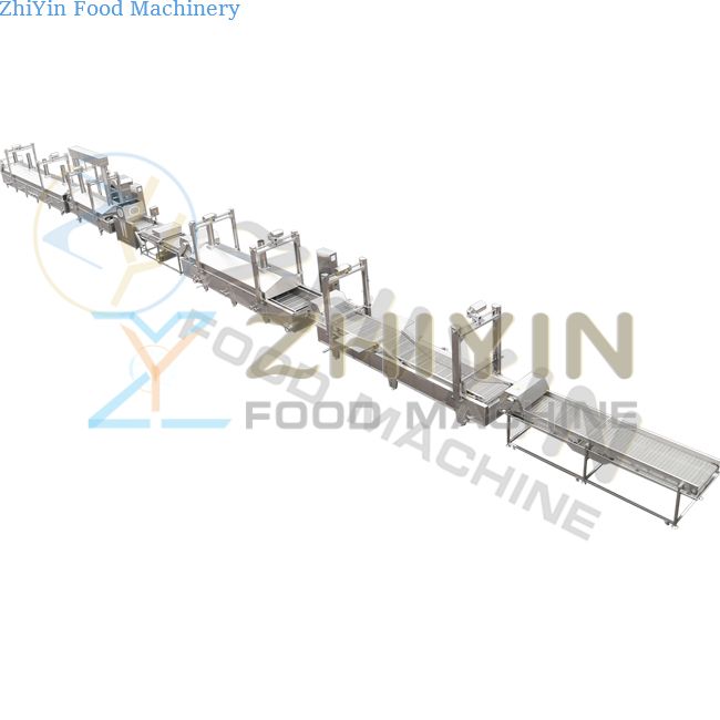 Frozen French Fries Fring Machine potato chips  seasoning making line snack fries production machine