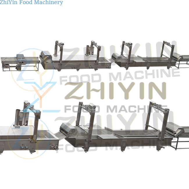 100kg-2000kg automatic potato chips making line snack frying machine Potato chip production line