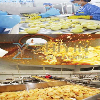 French Fries Making Line Potato Chips Producting Machine Sweet Potato Chips Fried Line