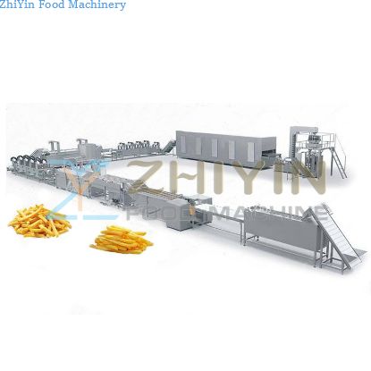 Automatic potato chip processing production line, potato chip manufacturing machine, 50-5000kg frozen french fries production line processing line