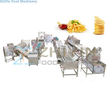 Automatic potato chips making machine,purple potato chips making machine, quick-frozen potato chips production line customization,Frozen French Fries Line,Frozen Fries Making Machine