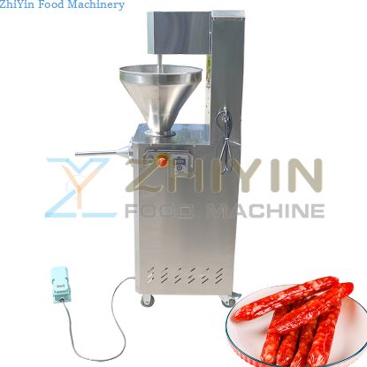 Industrial Automatic Big Electric Sausage Stuffing Filling Production Line Twist Maker Sausages Filler Stuffer Make Machine