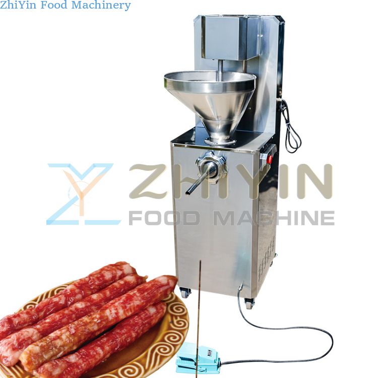 Electric Sausage Filler Machinery Sausage Processing Mixer Hydraulic Bind Sausage Single Head Enema Machine