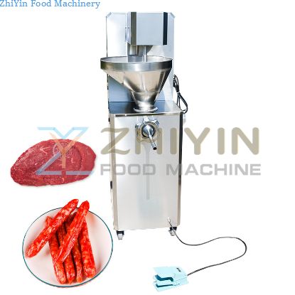 Commercial Electric Frequency Conversion Speed Regulation Scale Chicken Sausage Filler Production Machine Sausage Stuffer