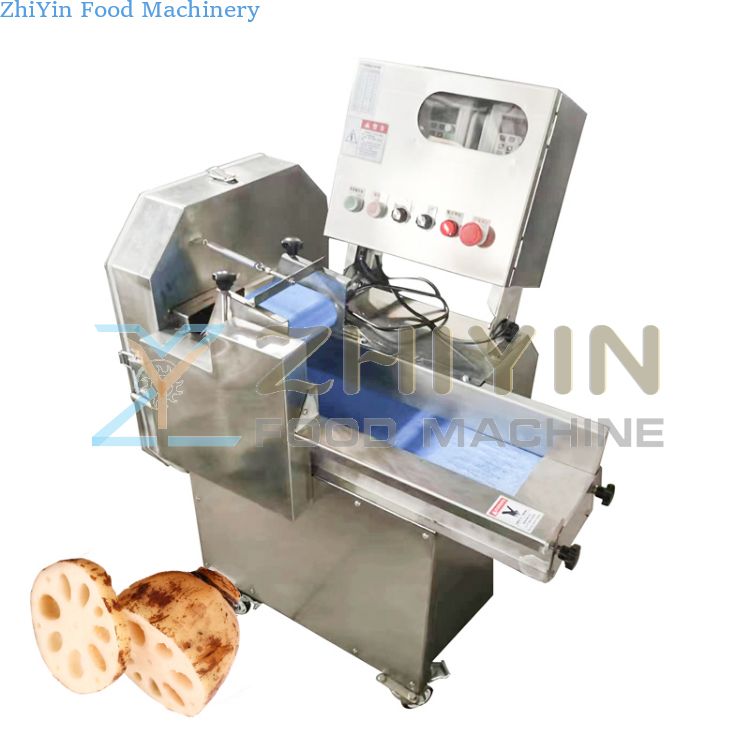 Surface Sand Blasting SUS304 Vegetables Cutting Machine Stem Potato Onion Eggplant Cutter Lotus Root Vegetable Fruit Slicing Machine