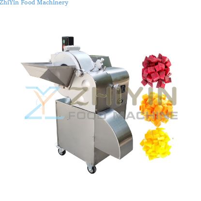 Industry Electrical Fruit And Vegetable Cutting Machine 6mm Root Vegetables Ginger Carrot Onion Processing Diced Machine