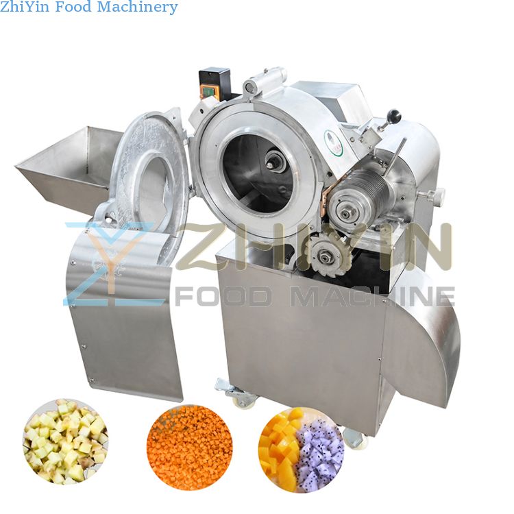 Industrial Vegetable Dicing Machine Electrical Automatic Root Vegetables 2-14mm Diced Vegetable Cutting Machine