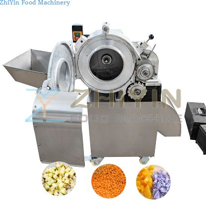 4mm 7mm Diced Vegetable Machine Electrical Root Vegetables Fruit Green Mango Vegetable Ginger Cutting Machine