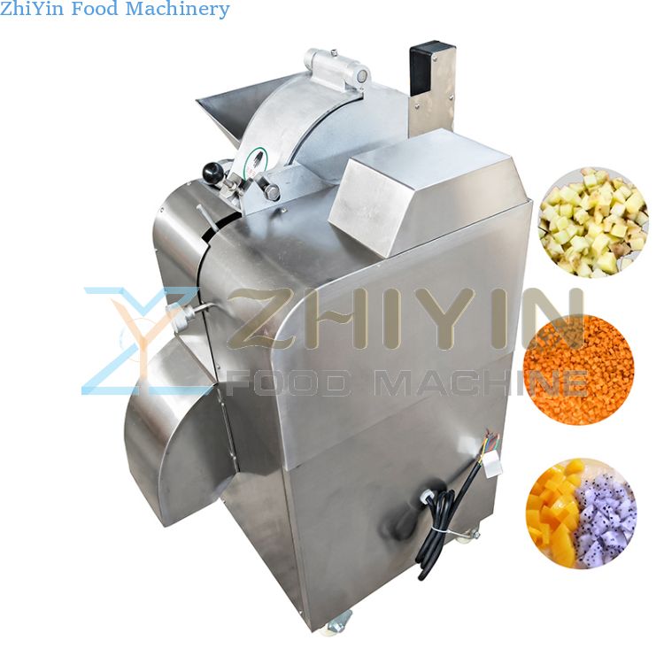 Fruits Vegetable Dicing Machine Electrical Root Vegetables 2mm 7mm Diced Vegetable Cutting Machine