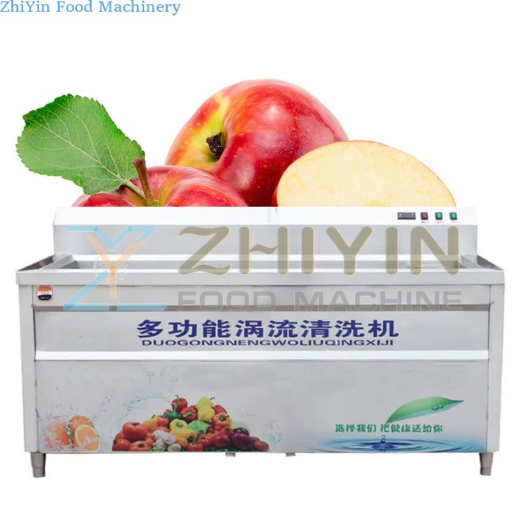 Fruit Apple Cleaning Machine 304 Stainless Steel Root Vegetables Fruit Washing Machinery Diced Vegetable Fruit Cleaning Machine