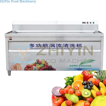 304 Stainless Steel Diced Vegetable Fruit Washing Machine Bubble Leafy Cleaning Root Vegetable Sweet Potato Tomato Washer