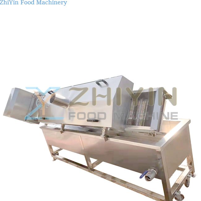 304 Stainless Steel Electric Heating Food Frying Machine Automatic Snacks Food Frying Machine French Fries Potato Chips Fryer Customization