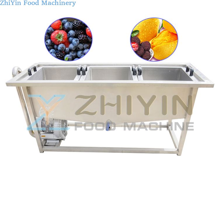 SUS304 Industrial Bubble Cleaning Fruit Avocado Mango Vegetable Potato Washing Machine Diced Root Vegetable Production Line