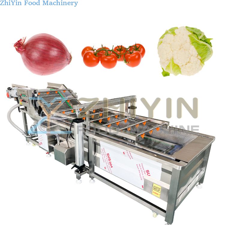 Automatic Industrial Vegetable Mango Cherry Jujube Blueberry Bubble Washing Machine Fruit And Vegetable Cleaning Processing Line