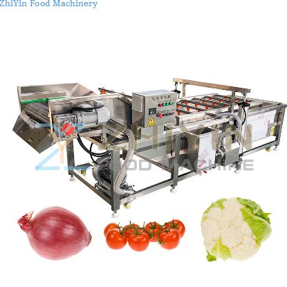 Automatic Industrial Root Vegetable Mango Cherry Jujube Bubble Washing Machine Fruits Vegetables Cleaning Processing Line