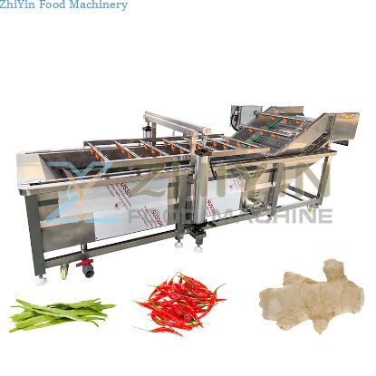 Vegetables Cleaning Washing Machine Automatic Bubble Washing Machine Fruits Root Vegetable Washing Processing Equipment