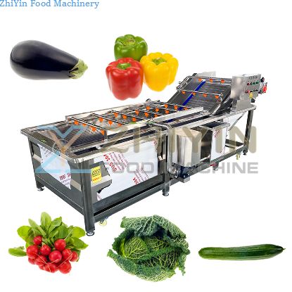 Water Bath Vegetables Cleaning Washing Machine Bubble Washing Machine Fruits Root Vegetable Washing Processing Equipment