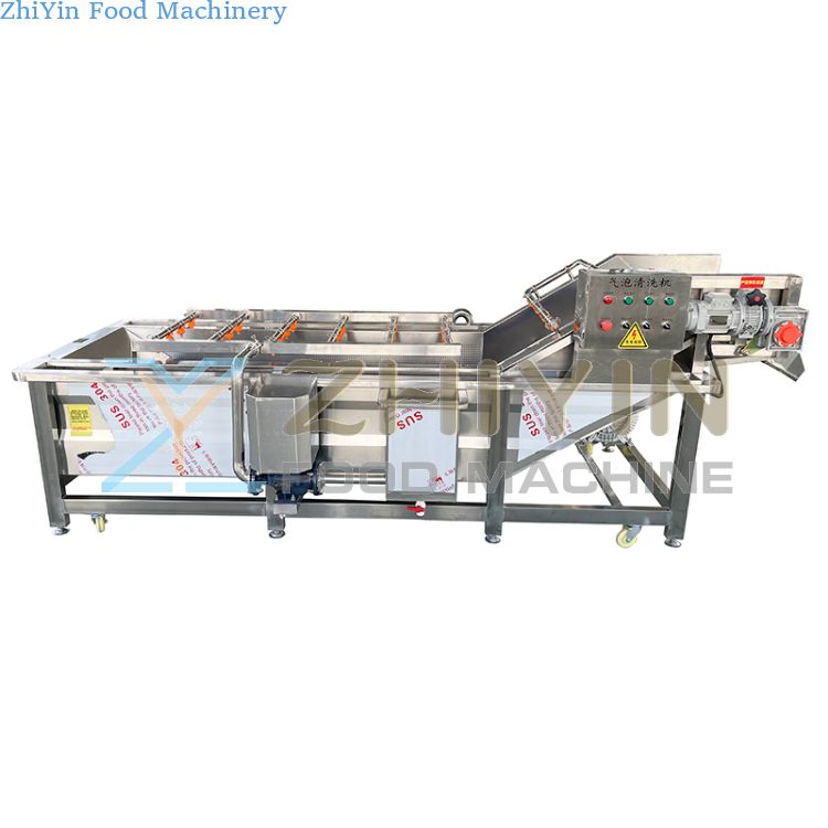 Vegetables Vortex Cleaning Equipment Fruits Cleaning Line Vegetable Fruit Diced Bubble Washing Machine
