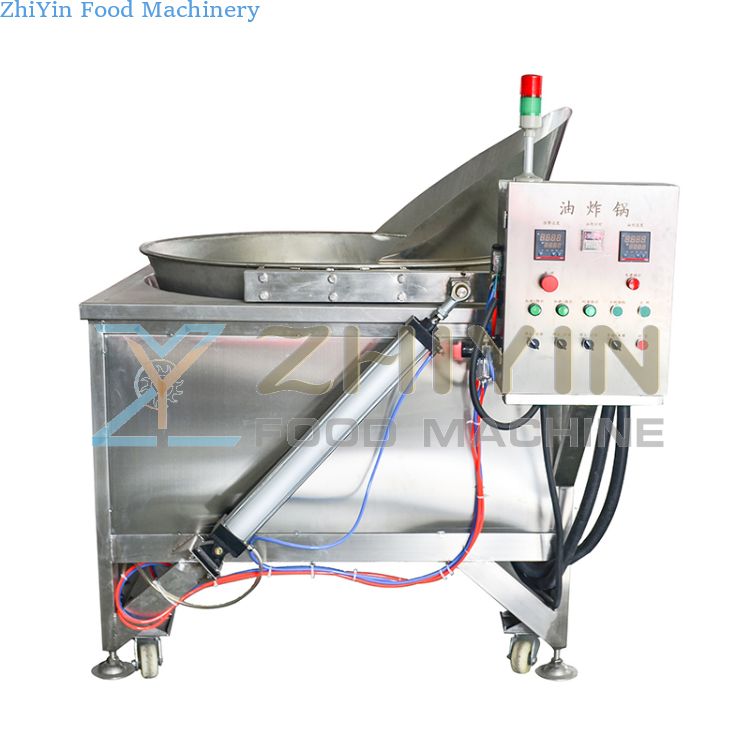 304 Stainless Steel Automatic Snacks Frying Machine Electric Heating Food Frying Production Line