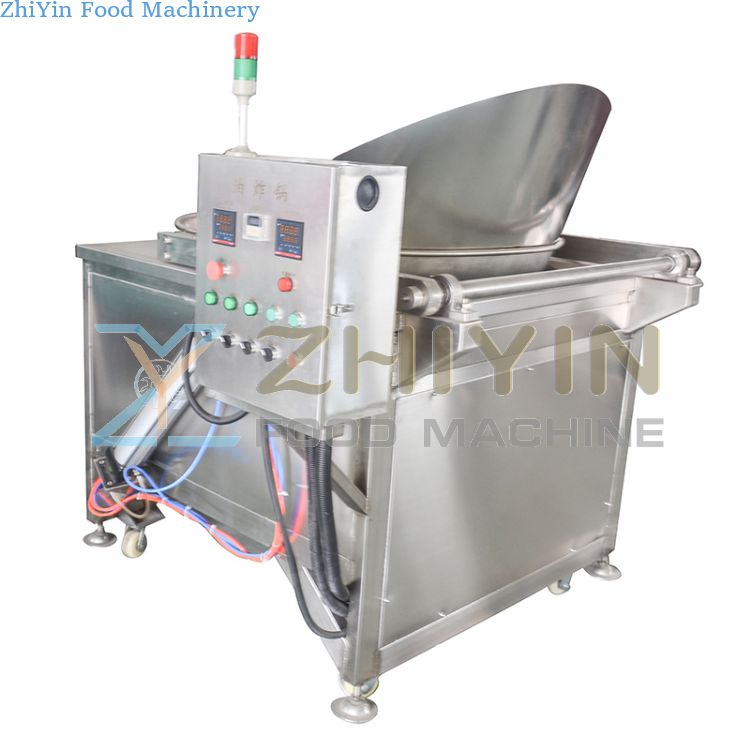 Automatic 304 Stainless Steel Electric Heating Small Crisp Meat Fryer Snack Oil Frying Processing Equipment