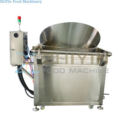 Automatic Stainless Steel Multifunctional Mixing Discharging Fryer Sauce Boil Processing Mixing Ingredients Frying Machine