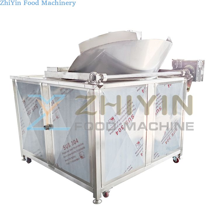 Electric Heating Nut Snacks Frying Processing Equipment Automatic Stirring Fryer French Fries Potato Chips Frying Machine