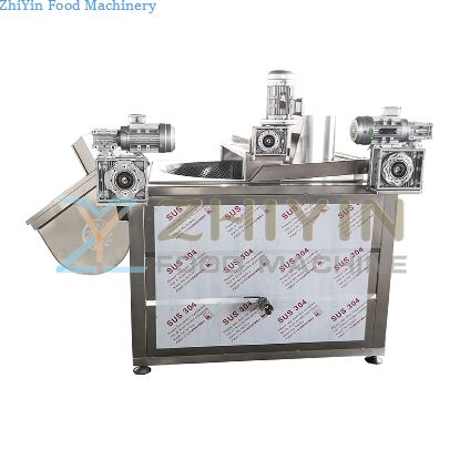 304 Stainless Steel Electric Heating Crispy Meat Frying Machine Nuts Frying Processing Equipment Automatic French Fries Fryer