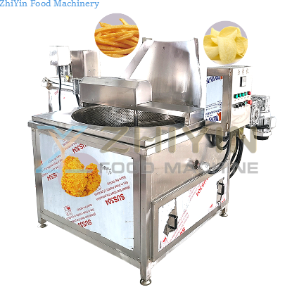 304 Stainless Steel Electric Heating Crispy Meat Frying Machine Commercial Automatic Potato Chips Frying Processing Equipment