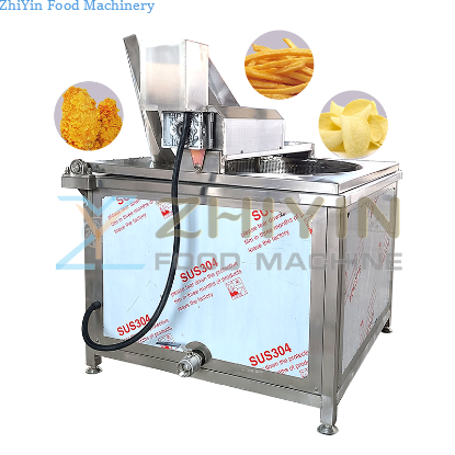 SUS304 Large-Scale Automatic French Fries Fryer Electric Mixer Snack Frying Electromechanical Heating Frying Machine Custom