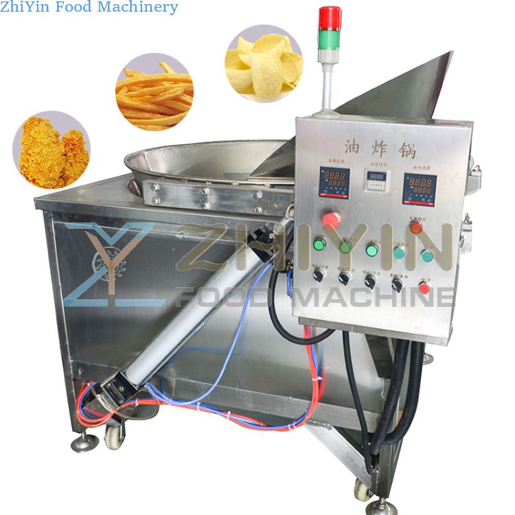 Corn Fries Potato Chips Frying Machine Puffed Snacks Frying Equipment 304 Stainless Steel Automatic Electric Heating Food Fryer