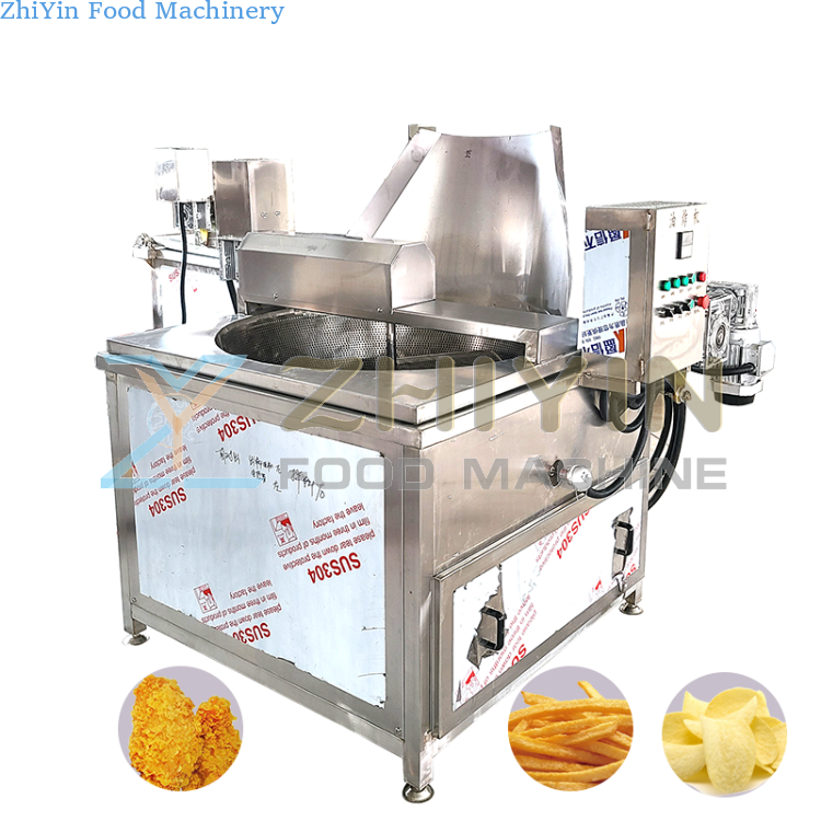 Corn Fries Frying Machine Puffed Snacks Frying Equipment 304 Stainless Steel Automatic Electric Heating Potato Chips Fryer