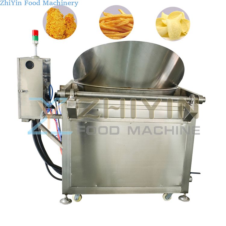 304 Stainless Steel Electric Heating Snack Nuts Frying Equipment Semi-Automatic Corn Stick Puffed Food Frying Machine