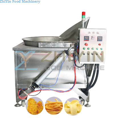 Stainless Steel Electric Heating Puffed Food Frying Equipment Semi-Automatic Corn Fries Frying Machine Potato Chips Fryer