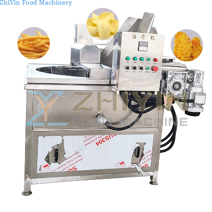 Automatic Electric Heating Walnut Kernel Stirring Fryer 304 Stainless Steel Semi-Automatic Corn Puffed Food Frying Machine