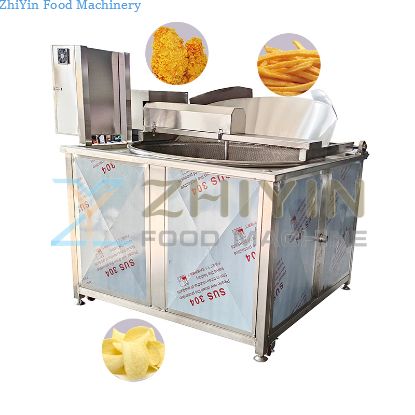 Automatic Temperature Control Food Frying Equipment Semi-Automatic French Fries Corn Stick Puffed Food Frying Machine