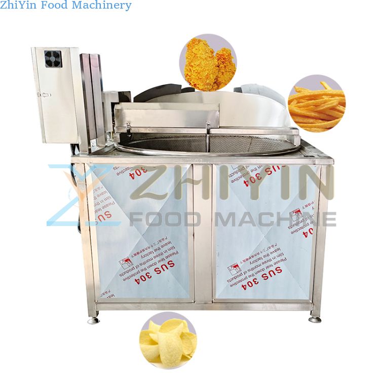 Commercial Electric Heating Food Snack Fryer Continuous Flip Basket Potato Chips Snack Frying Machine Customization