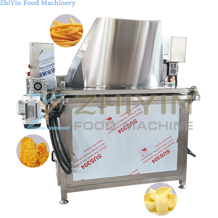  Automatic Nuts Frying Machine Small Crisp Chicken Feet Fried Machine Potato Chips Processing Equipment