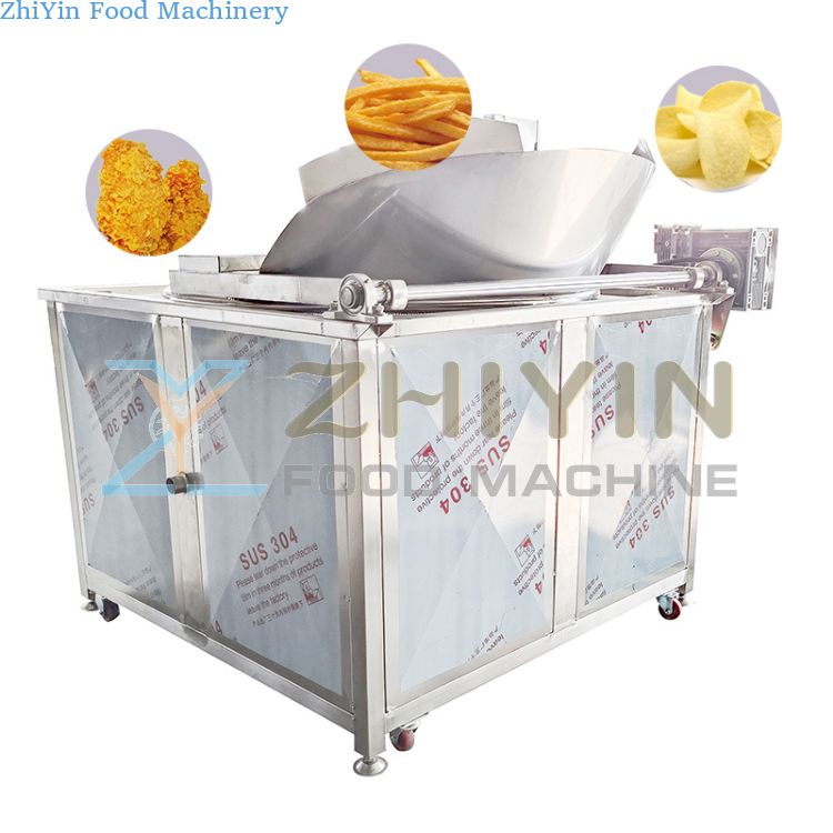 304 Stainless Steel Semi-Automatic Nut Processing Frying Machine Puffing Food Snacks Frying Equipment Electric Heating Food Fryer