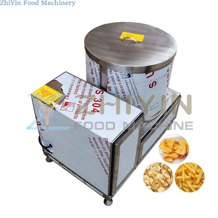 SUS304 Semi-automatic Sliced Vegetable Fruit Processing Machinery Potato Chips Deoiling Fries Dewatering Oil Machine Food Dewatering Machine