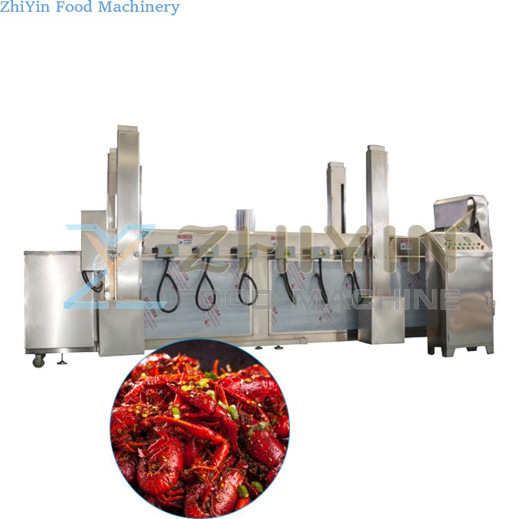 Seafood Electric Heating Fryer Machinery for Making Snack Crispy Sweet Fried Puffed Food Lobster Frying Processing Equipment