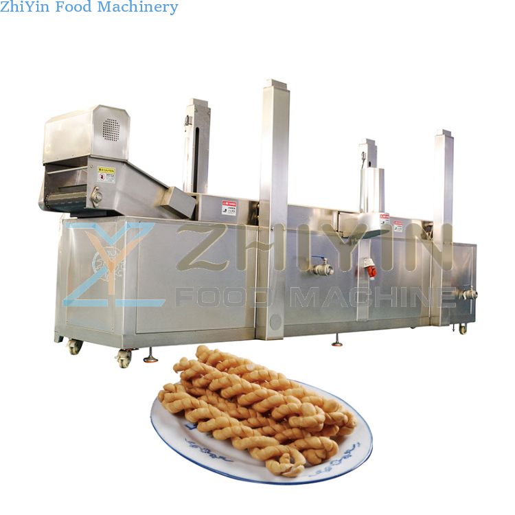 High Productivity Electric Heating Fryer for Making Snack Crispy Sweet Fried Dough Twists Nut Puffed Food Snack Frying Equipment