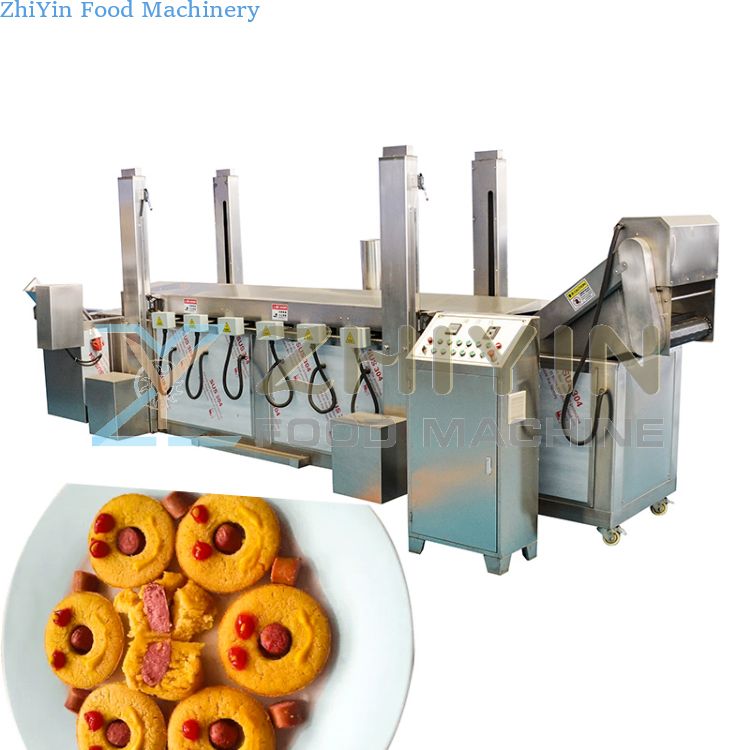 Sweet Corndog Muffins Frying Machine Electric Heating Fryer Snacks Food Frying Maker Puffed Food Processing Fryer Equipment