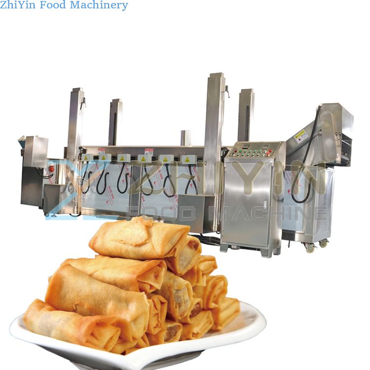 Electric Heating Deep Frying Machine for Spring Rolls Snacks Nuts Food Frying Making Equipment Puffed Food Fryer Equipment