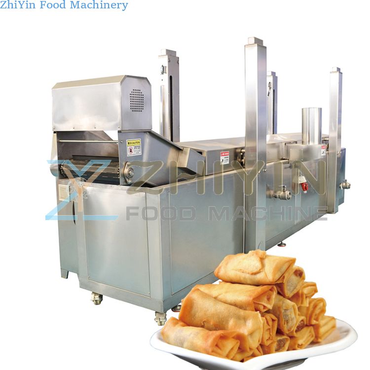 Spring Rolls Frying Processing Equipment Food Frying Machine Electric Heating Deep Frying Machine Nuts Snacks Fryer Equipment