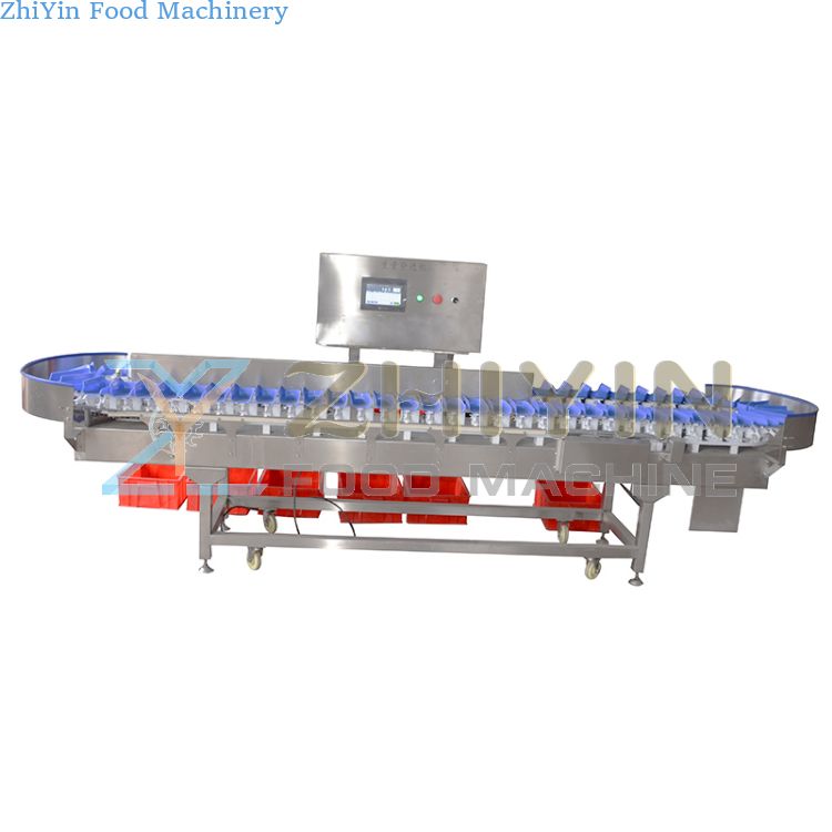 Seafood Scallop Weighing And Sorting Machine Rotating Disc Seafood Fruit Sorting Machine Kiwi Fruit Box Type Vegetable Weighing Equipment