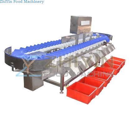 Tomato And Fruit Weight Selection Machine Rotary Plate Gram Weight Selection Equipment Seafood Gram Weight Sorting Machine Durian Meat Weighing Custom