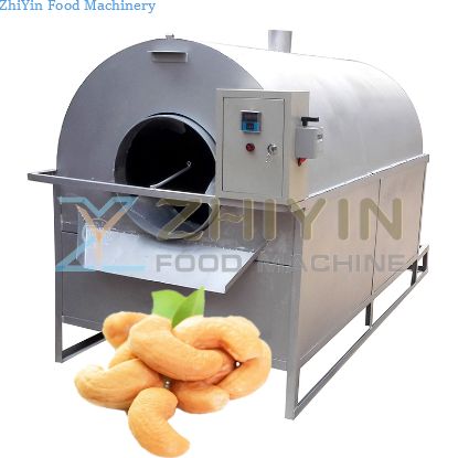 Automatic Large Mechanical Gas Electric Heating Roller Stir-Frying Machine Temperature Control for Wood Seed Nut Processing Machinery Custom
