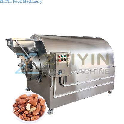 Electromagnetic Stainless Steel Roller Stir-Frying Machine Electric Heating Gas for Melon Seeds Nuts Processing Roasted Goods Equipment Custom