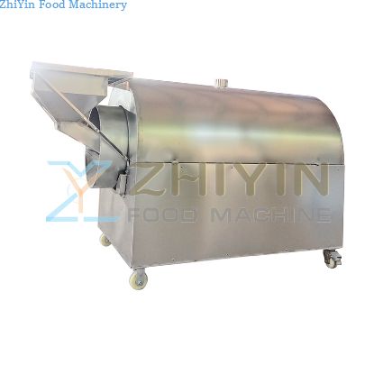 Automatic Electric Heating Stir-Frying Roaster Machine Automatic Coffee Bean Roller Roasting Machine Nut Processing Batch Dryer Customization